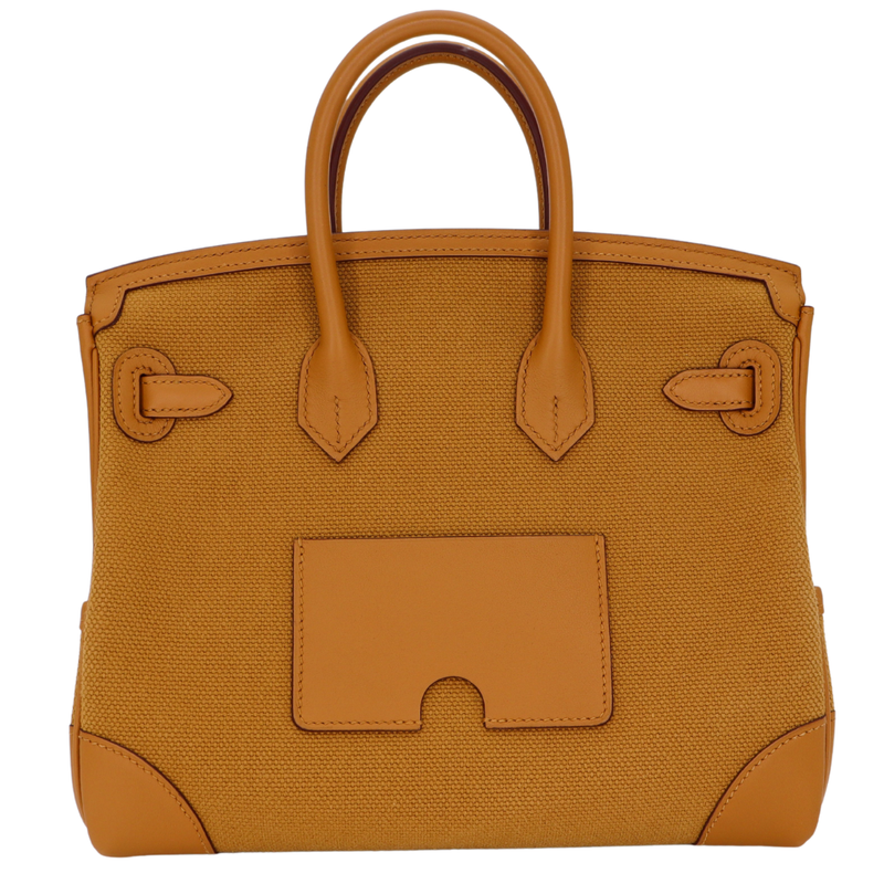 Hermès 25cm Birkin Cargo Sesame Toile/Swift Leather Palladium