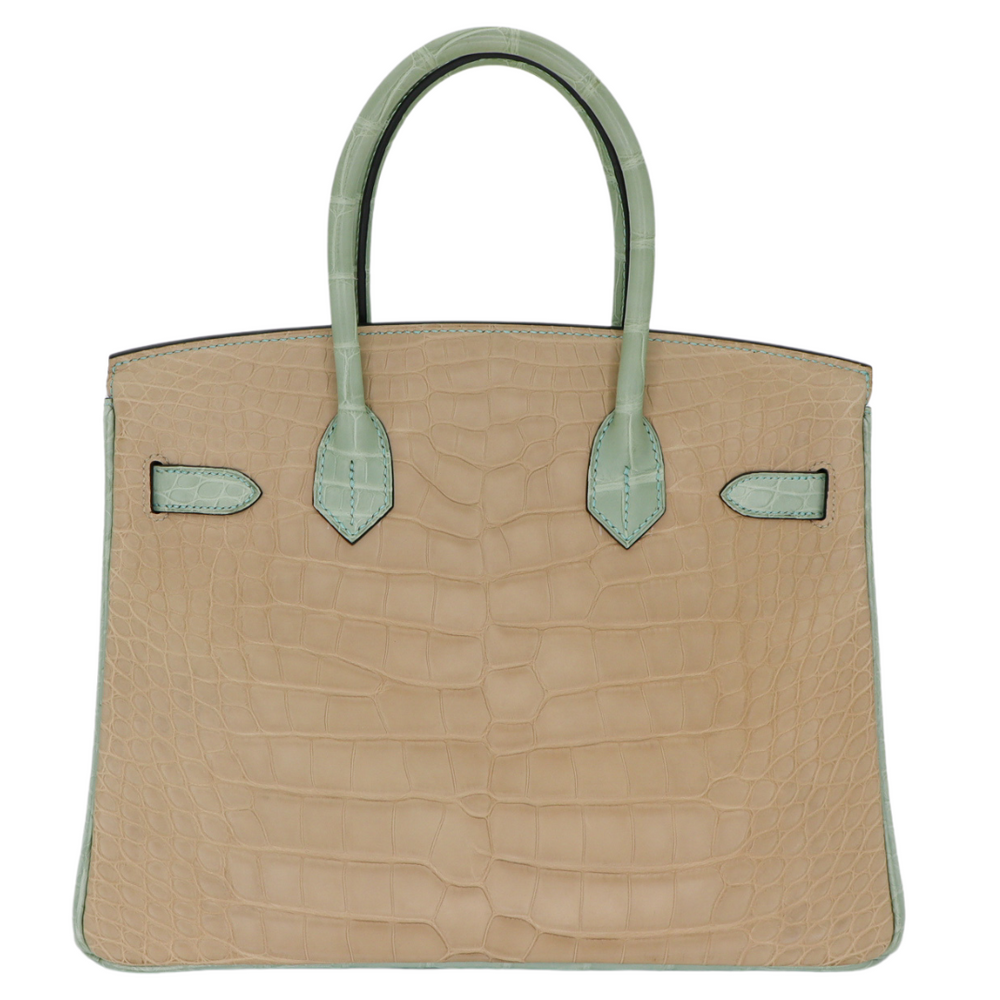 Hermès 30cm Birkin HSS Vanille/ Mimosa Matte Alligator Palladium