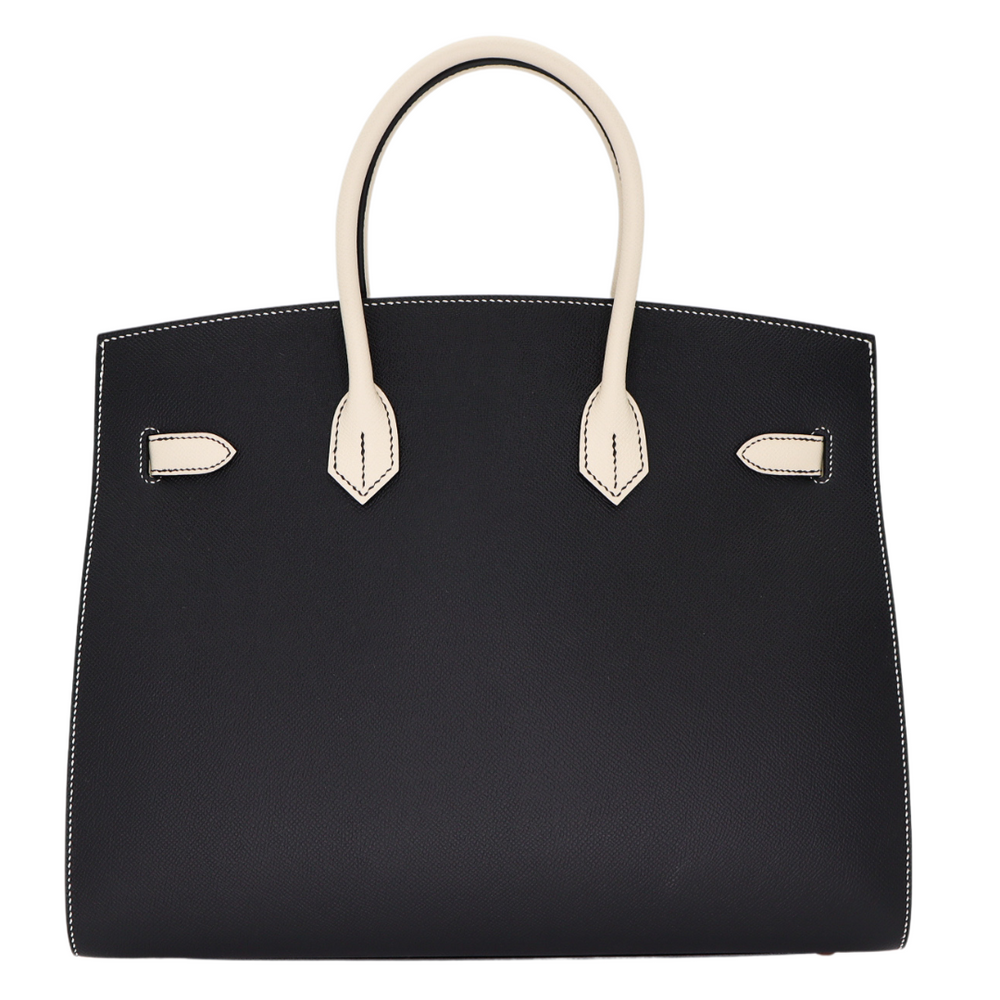 Hermès 35cm Birkin Sellier Anate Fringe Ebene Evergrain Leather