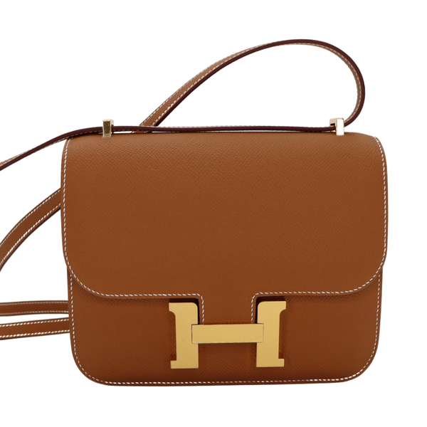 Hermès 18cm Constance Bubblegum Epsom Leather Palladium Hardware