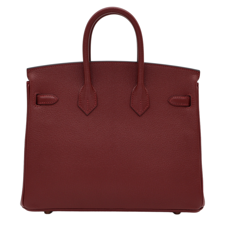 Hermès 25cm Birkin HSS Rouge H/ Rose Chèvre Rose Gold Hardware