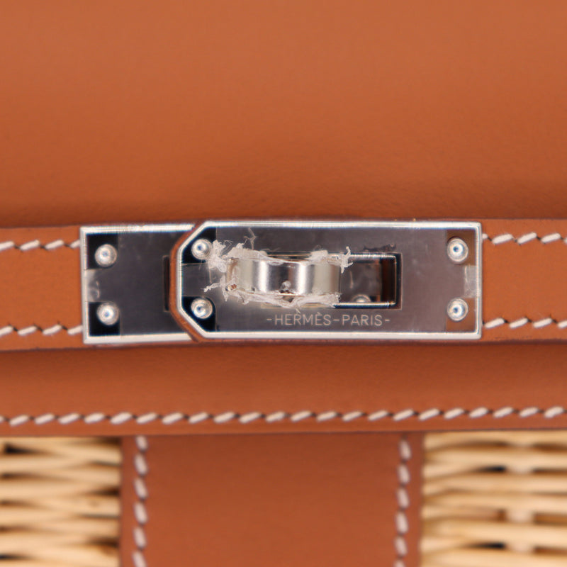 Hermès Kelly Mini Picnic Gold Swift Leather Palladium Hardware