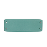 Hermès Kelly II Sellier Mini Verso Aqua/Cobalt Chèvre Leather Palladium Hardware