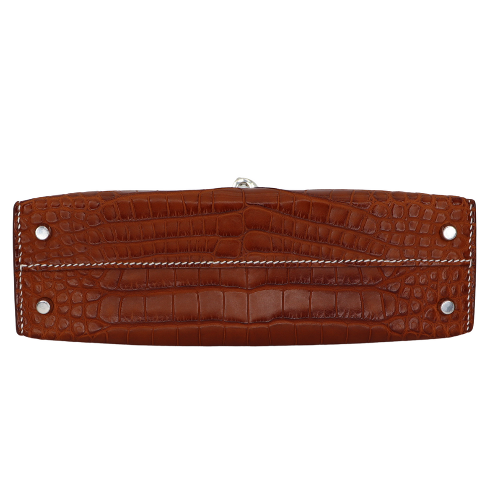 Hermès Kelly II Sellier Mini Vert Cypress Matte Alligator Gold