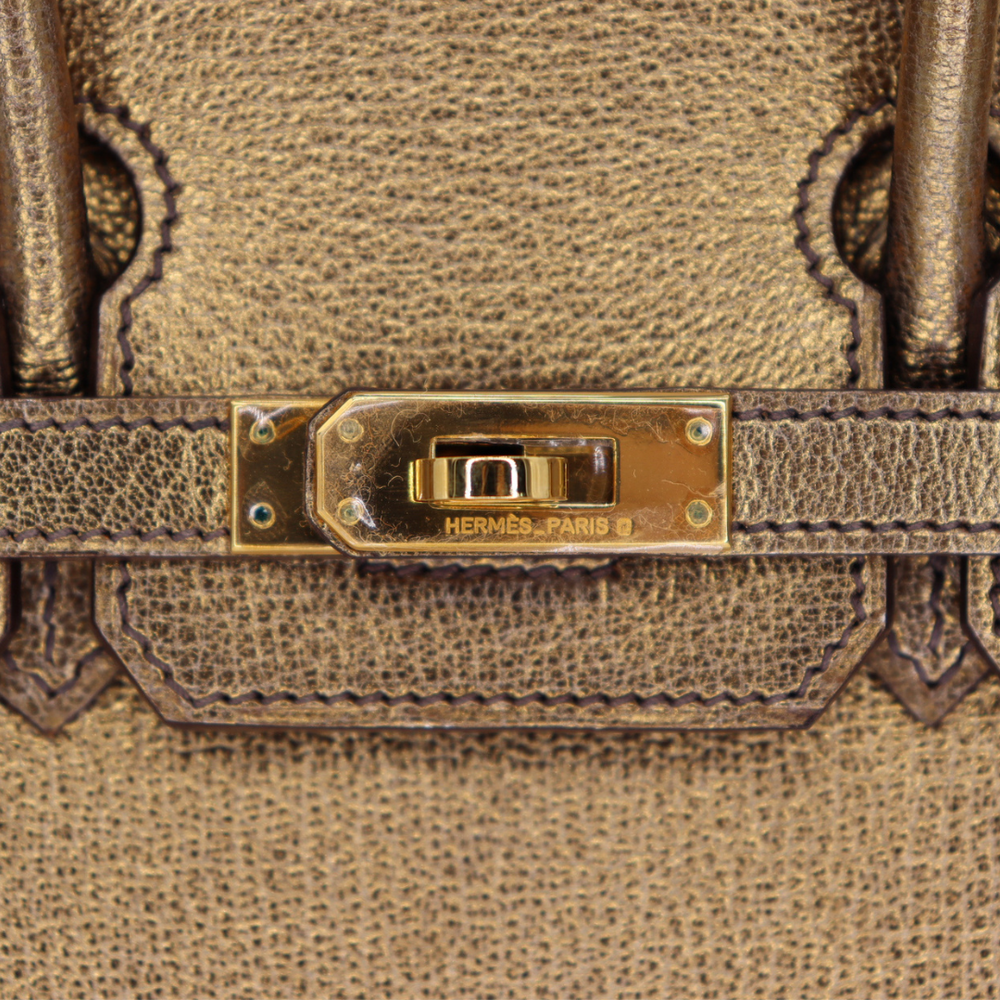 Hermès 25cm Birkin Bronze Metallic Gold Hardware – Privé Porter