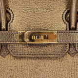 Hermès 25cm Birkin Bronze Metallic Gold Hardware