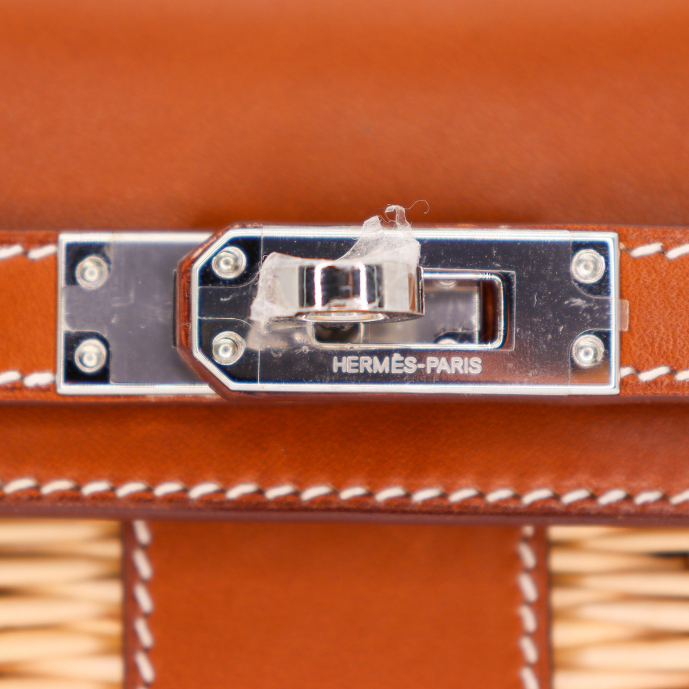 Hermès Kelly Picnic Mini Fauve Barenia Leather/Osier Wicker