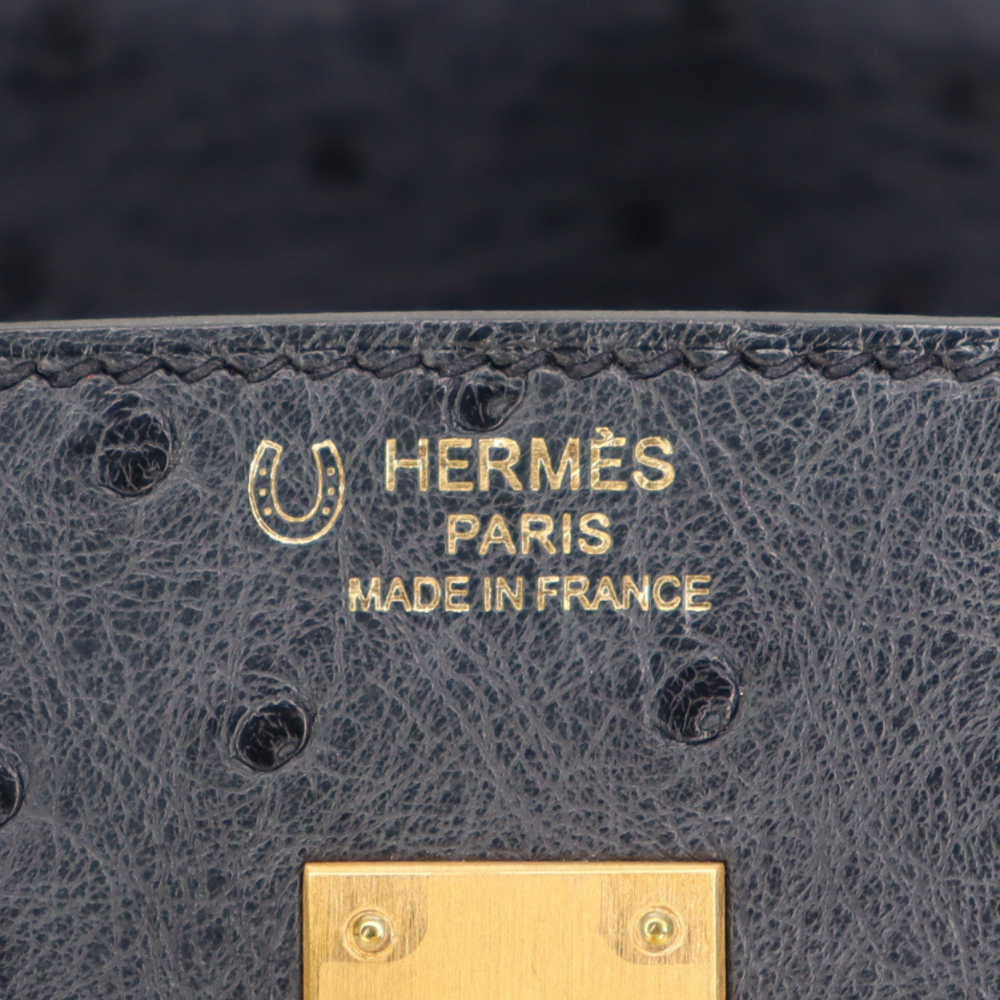 Hermès 25cm Birkin HSS Black/Rouge H Ostrich Brushed Gold Hardware Hermès 25cm Birkin HSS Black/Rouge H Ostrich Brushed Gold Hardware