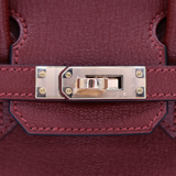 Hermès 25cm Birkin HSS Rouge H/ Rose Chèvre Rose Gold Hardware