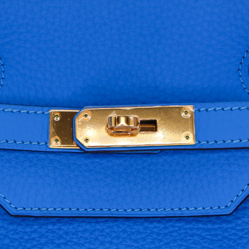 Hermès 40cm Birkin Bleu Hydra Clemence Leather Gold Hardware Hermès 40cm Birkin Bleu Hydra Clemence Leather Gold Hardware