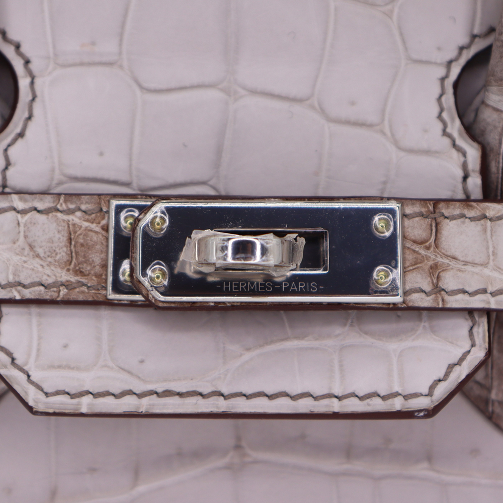 Hermès 25cm Birkin Gris Cendre Matte Niloticus Crocodile Palladium Hermès 25cm Birkin Gris Cendre Matte Niloticus Crocodile Palladium