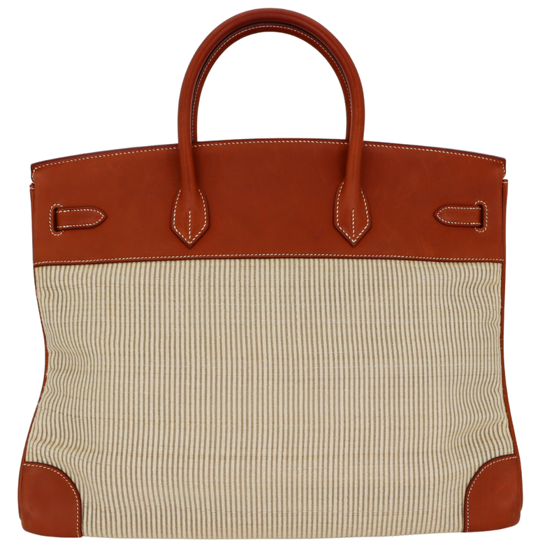 Hermès 35cm Birkin Crinoline Natural Barenia Leather Palladium Hardware