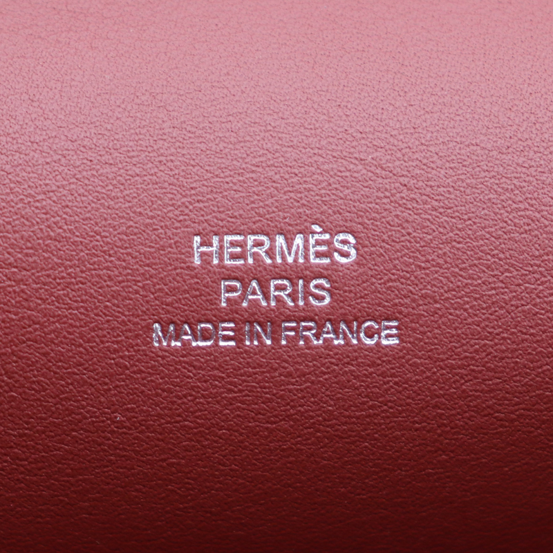 Hermès Kelly Pochette Rouge H Swift Leather Palladium Hardware