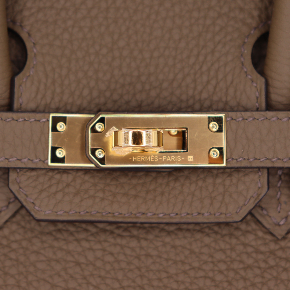 Hermès 25cm Birkin Verso Bambou Togo Leather Palladium Hardware