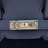 Hermès 25cm Birkin Black Cote a Cote Tuffetage Caban Swift Leather Gold Hardware