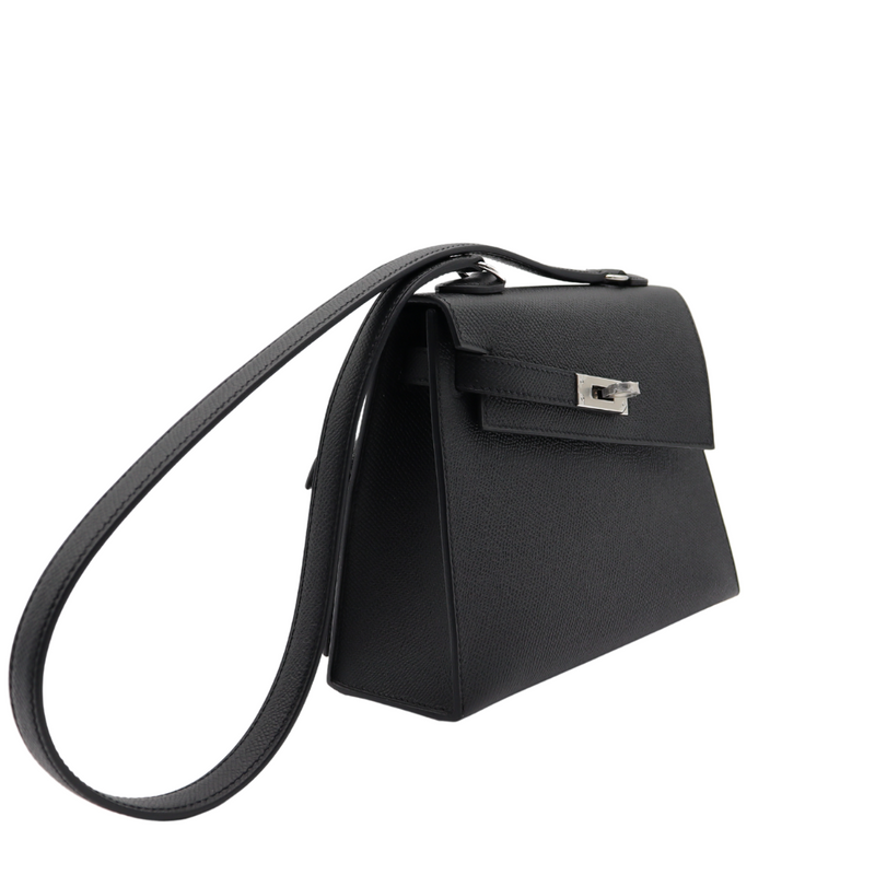 Hermès Kelly en Desordre Black Epsom Leather Palladium Hardware Hermès Kelly en Desordre Black Epsom Leather Palladium Hardware
