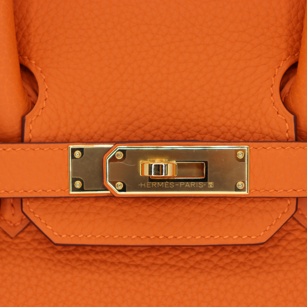 Hermès 30cm Birkin Orange Clemence Leather Gold Hardware exclusive