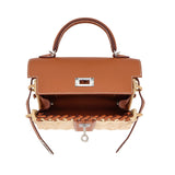 Hermès Kelly Mini Picnic Gold Swift Leather Palladium Hardware