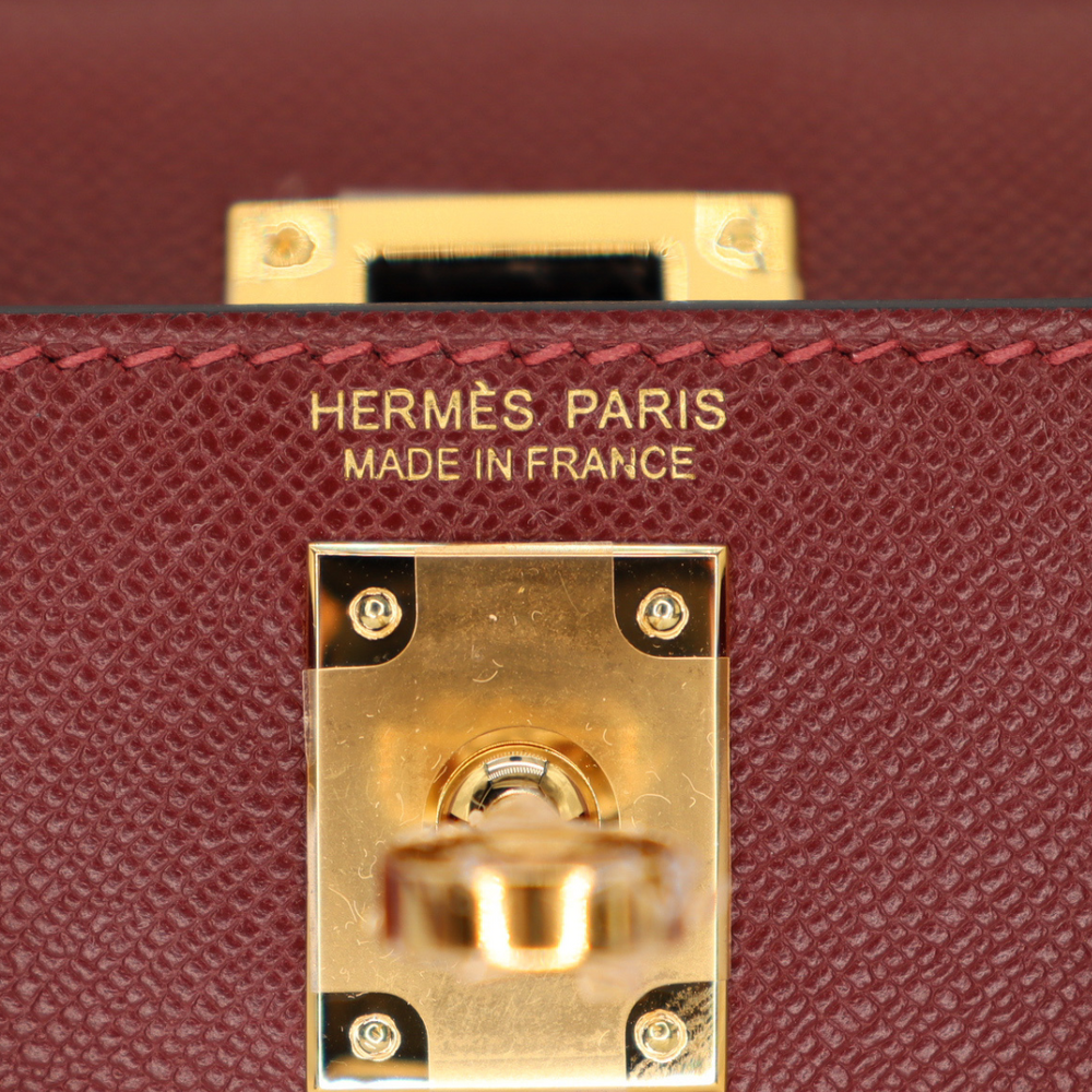Hermès Kelly II Sellier Mini Rouge H Madame Leather Gold Hardware