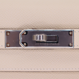 Hermès 28cm Kelly Sellier Nata Epsom Leather Palladium Hardware