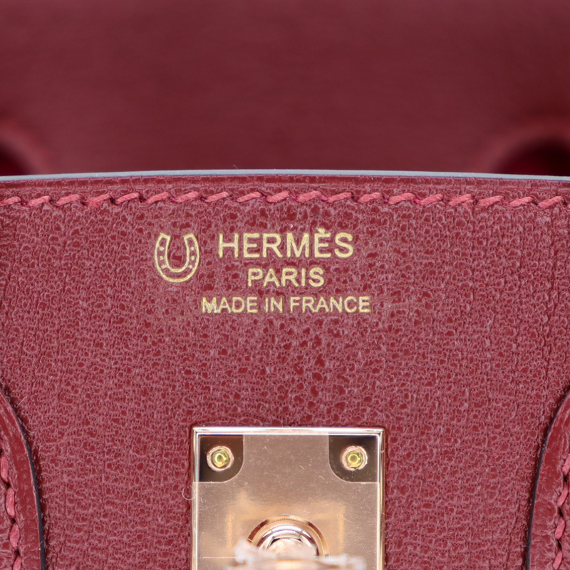 Hermès 25cm Birkin HSS Rouge H/ Rose Chèvre Rose Gold Hardware Hermès 25cm Birkin HSS Rouge H/ Rose Chèvre Rose Gold Hardware