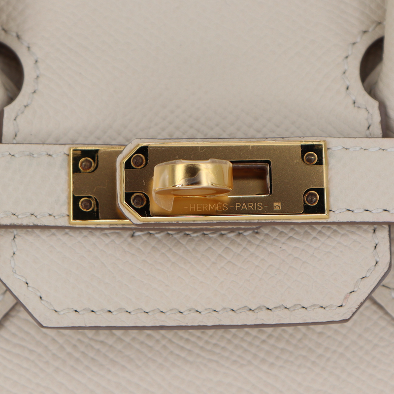 Hermès 25cm Birkin Sellier HSS Craie Epsom Leather Gold Hardware