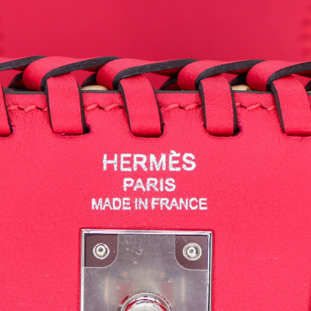 Hermès 25cm Birkin Picnic Framboise Swift Leather/Osier Wicker