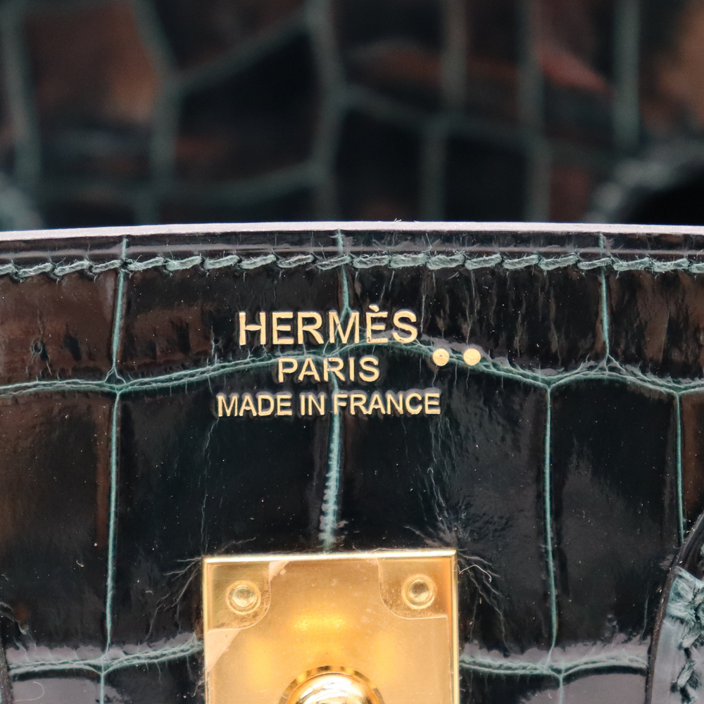 Hermès 25cm Birkin Gris Tourterelle Shiny Niloticus Crocodile Gold Hermès 25cm Birkin Gris Tourterelle Shiny Niloticus Crocodile Gold