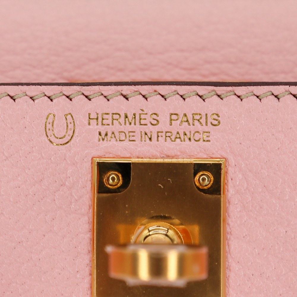 Hermès Kelly II Sellier Mini HSS Rose Sakura Chèvre Leather Gold