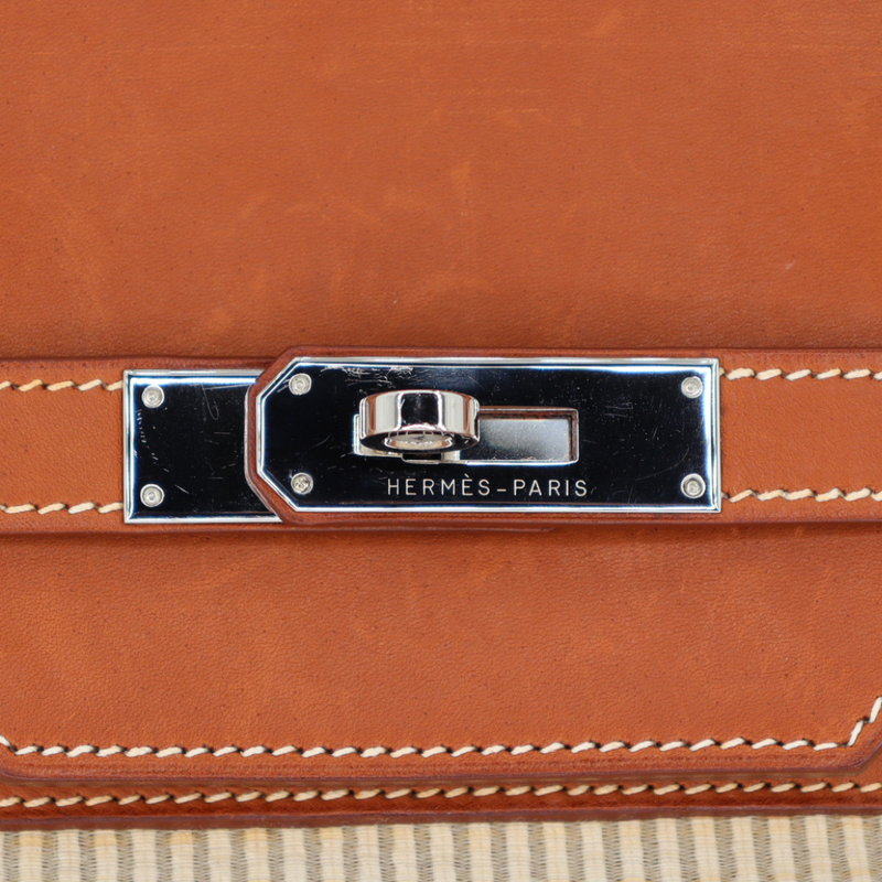 Hermès 35cm Birkin Crinoline Natural Barenia Leather Palladium Hardware