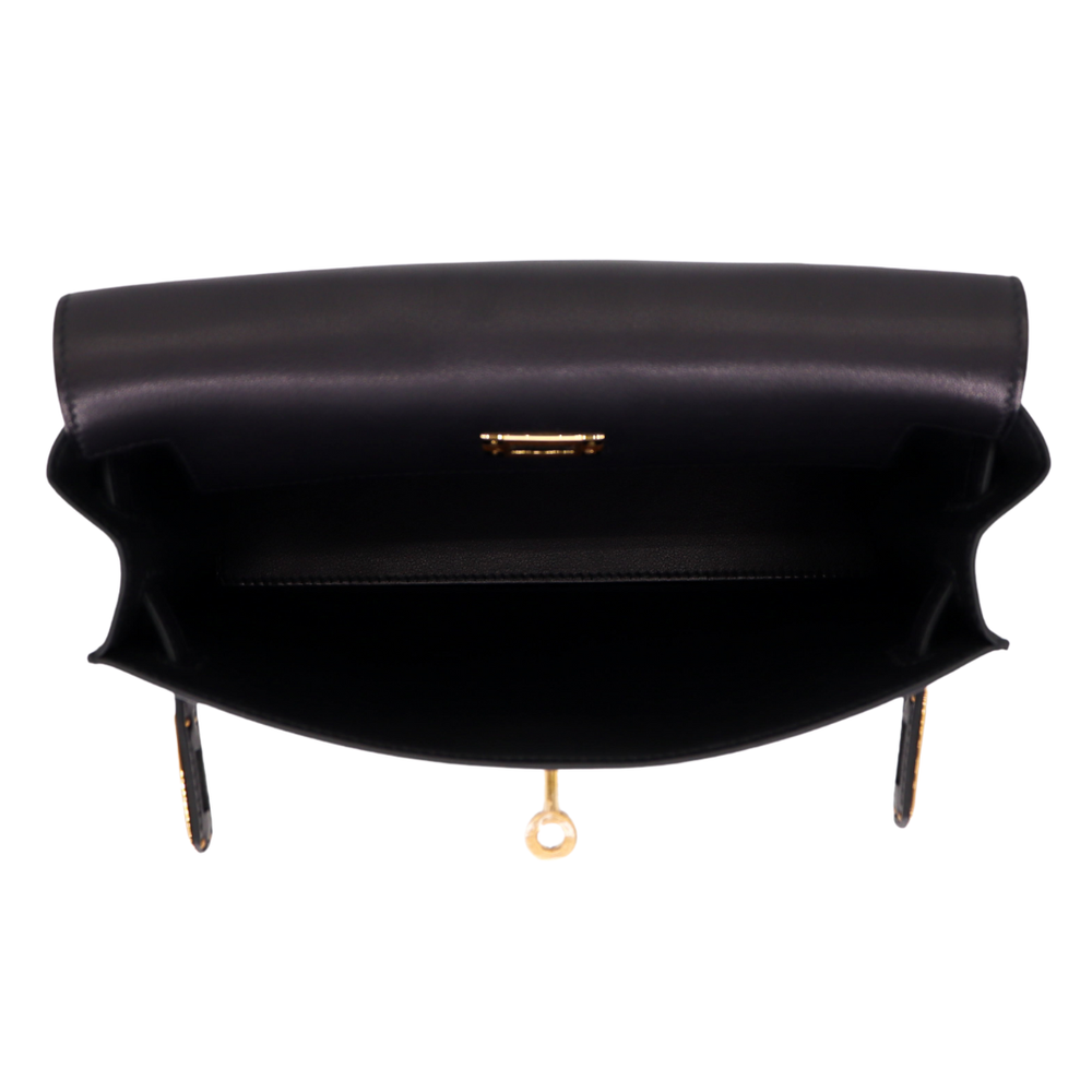 Hermès Kelly Danse II Black Volupto Leather Gold Hardware – Privé