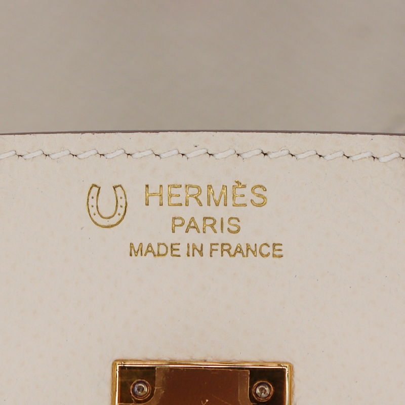Hermès 25cm Birkin Sellier HSS Craie Epsom Leather Gold Hardware
