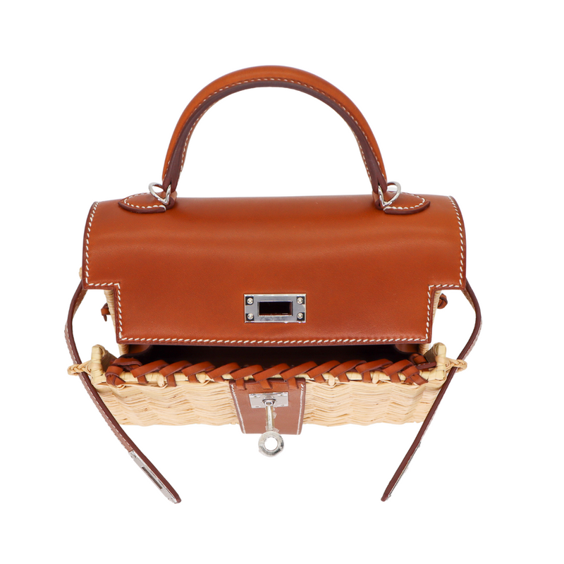Hermès Kelly Picnic Mini Fauve Barenia Leather/Osier Wicker Hermès Kelly Picnic Mini Fauve Barenia Leather/Osier Wicker
