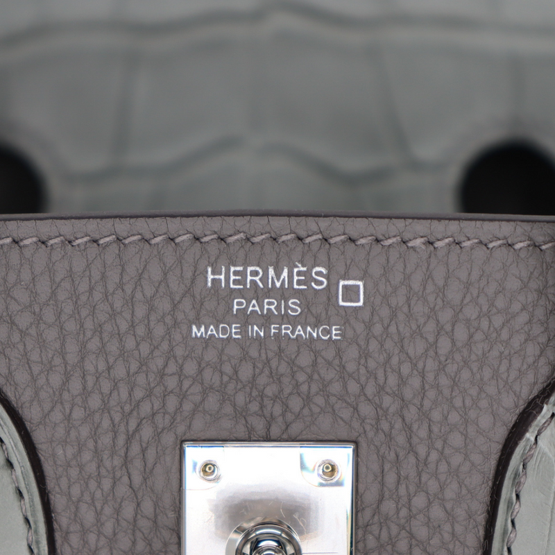 Hermès 25cm Birkin Touch Gris Meyer Togo/Matte Alligator Palladium Hermès 25cm Birkin Touch Gris Meyer Togo/Matte Alligator Palladium