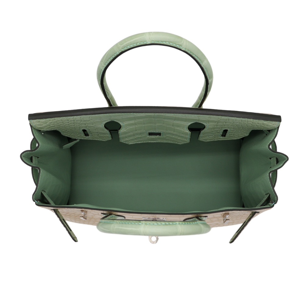 Hermès 30cm Birkin HSS Vanille/ Mimosa Matte Alligator Palladium