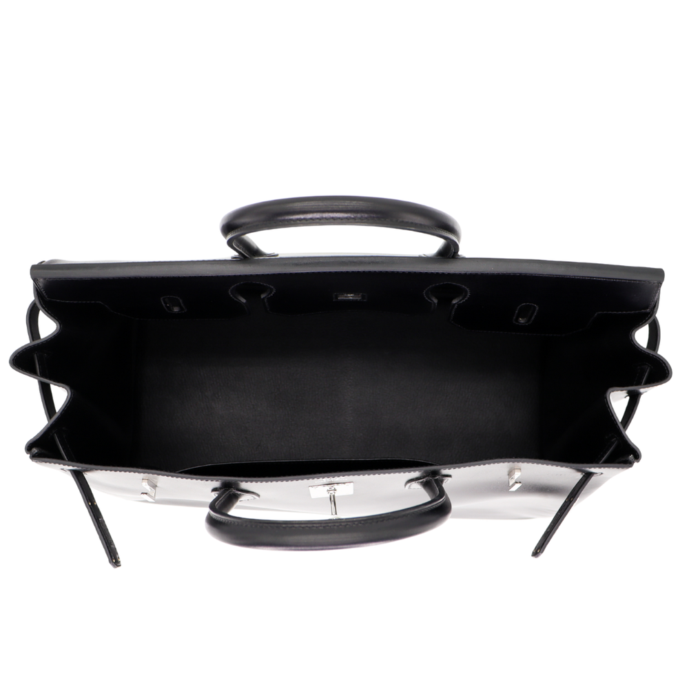 Hermès 40cm Birkin Black Box Calf Leather Palladium Hardware