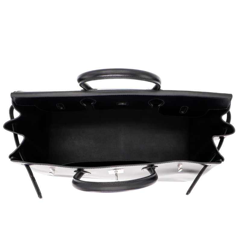 Hermès 40cm Birkin Black Box Calf Leather Palladium Hardware