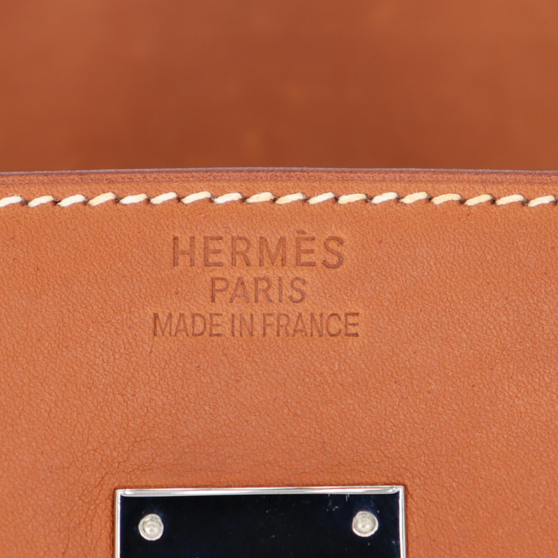 Hermès 35cm Birkin Crinoline Natural Barenia Leather Palladium Hardware