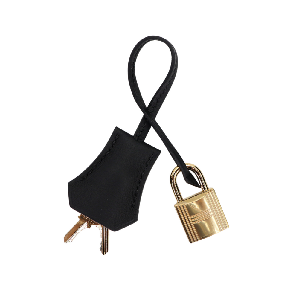 Hermès 25cm Birkin Black Cote a Cote Tuffetage Caban Swift Leather