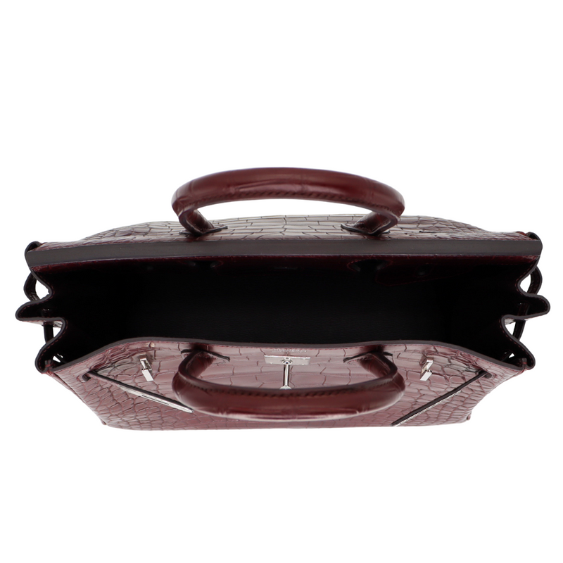 Hermès 30cm Birkin Bordeaux Matte Alligator Palladium Hardware