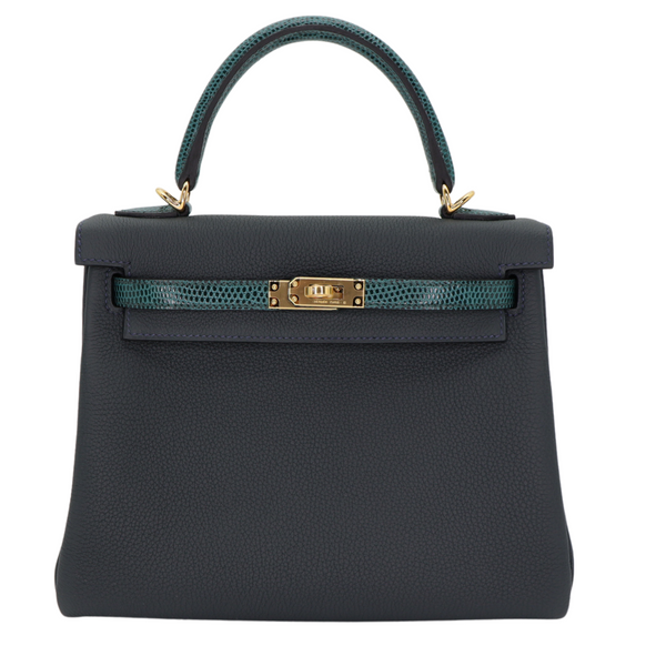Hermès 25cm Kelly Touch Black Lizard/Togo Gold Hardware exclusive Hermès 25cm Kelly Touch Black Lizard/Togo Gold Hardware exclusive