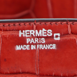 Hermès 35cm Birkin Rouge H Matte Alligator Palladium Hardware