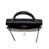 Hermès Kelly II Sellier Mini Black Box Calf Leather Palladium Hardware