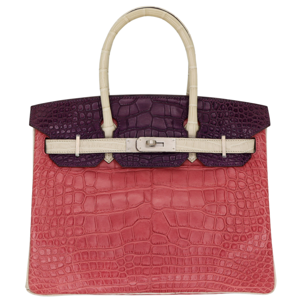 Hermès 30cm Birkin HSS Vanille/ Mimosa Matte Alligator Palladium