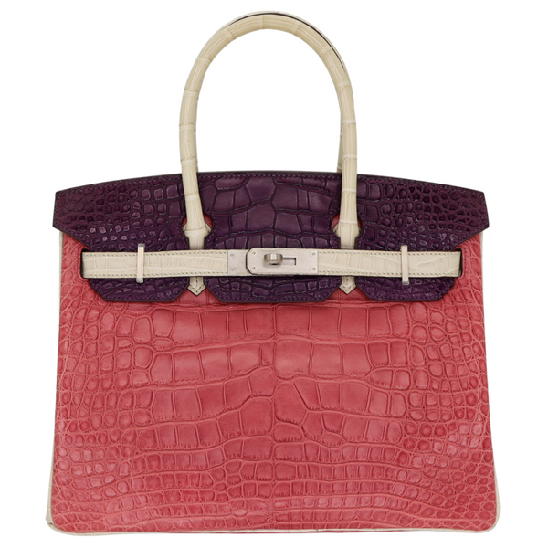 Hermès 30cm Birkin HSS Vanille/ Mimosa Matte Alligator Palladium