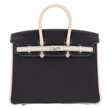 Hermès 25cm Birkin HSS Black/Craie Togo Leather Brushed Palladium Hardware