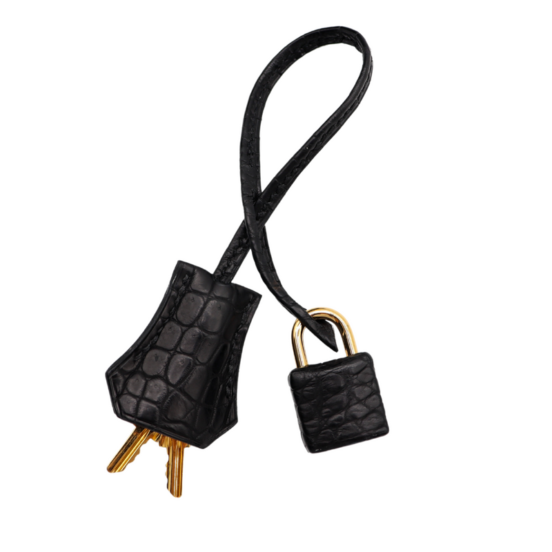 Hermès 30cm Birkin Black Matte Niloticus Crocodile Gold Hardware Hermès 30cm Birkin Black Matte Niloticus Crocodile Gold Hardware