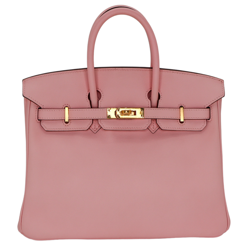 Gold Hardware Hermes Pink Sakura Bag Hermès 25cm Birkin Rose