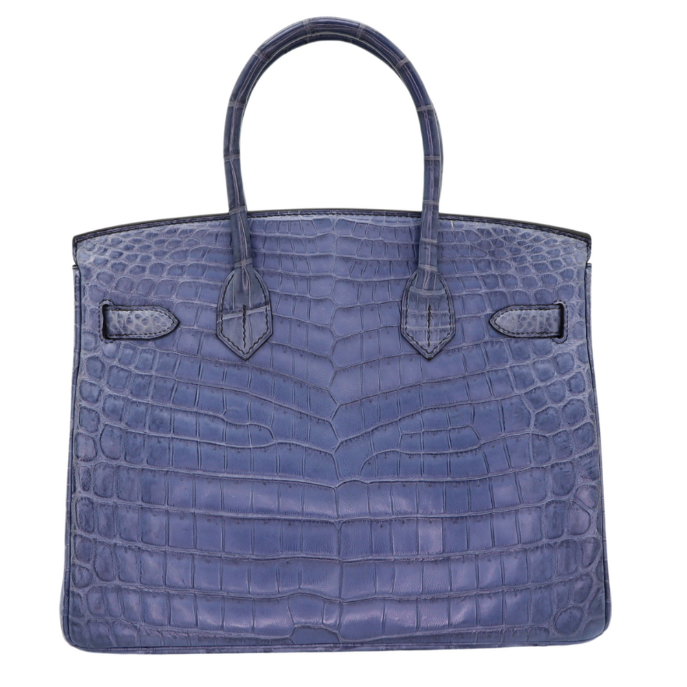 Hermès 30cm Birkin Bleu Brighton Matte Niloticus Crocodile