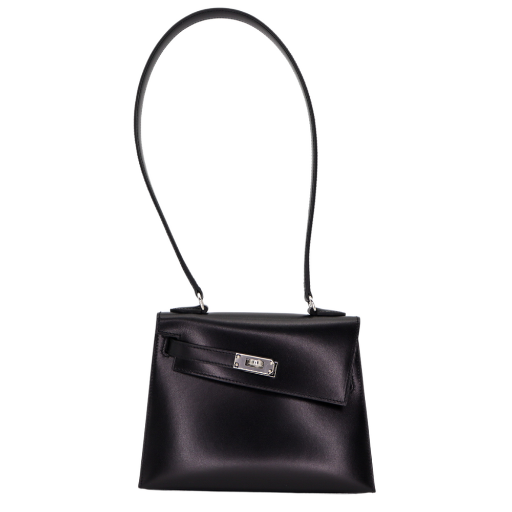 Hermès Kelly en Desordre Black Epsom Leather Palladium Hardware